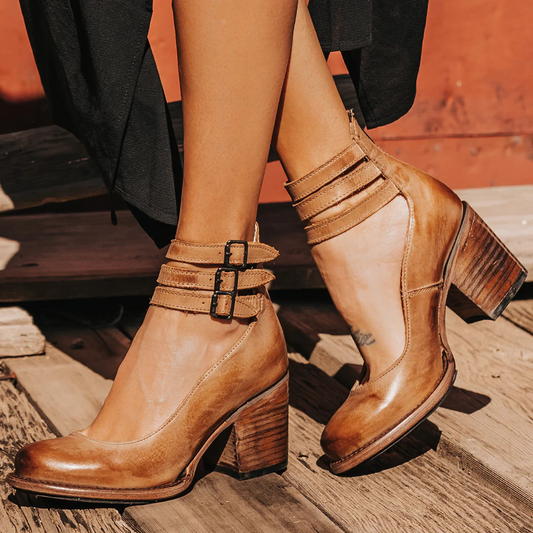 Livia Vintage Ankle Strap Heels