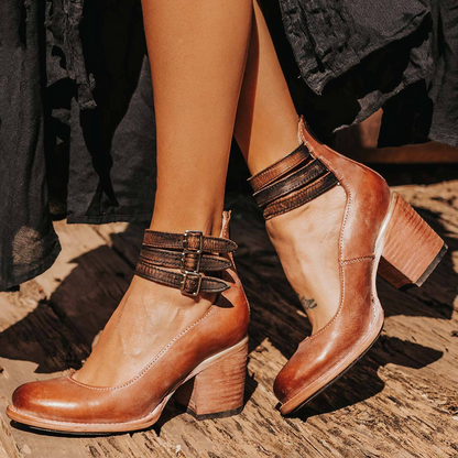 Livia Vintage Ankle Strap Heels