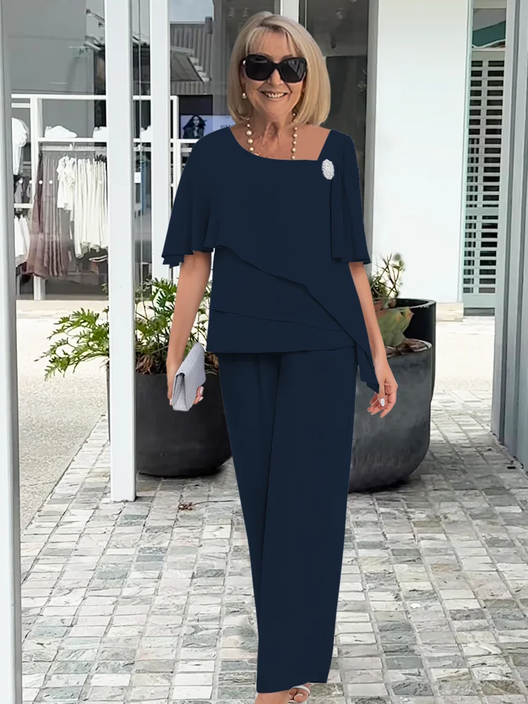 Serena Formal Chiffon Trouser Set