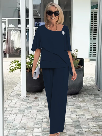 Serena Formal Chiffon Trouser Set
