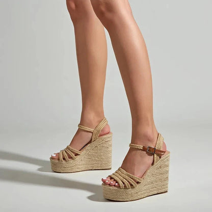 Elena Espadrille Platform Wedge Sandals