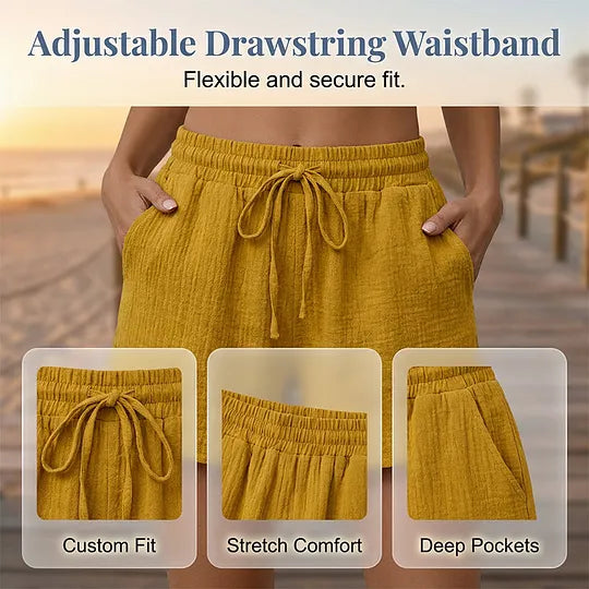 Adriana Sleeveless Button-Down Shorts Set