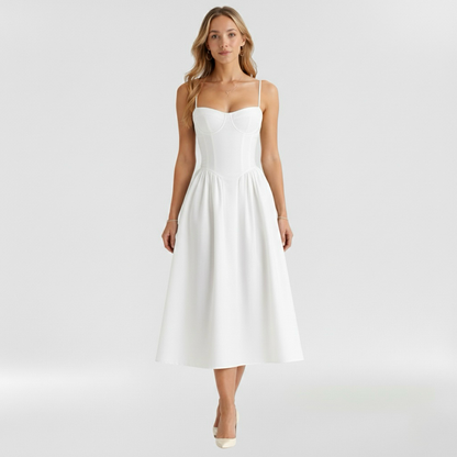 Aurelia Floral Corset Midi Dress