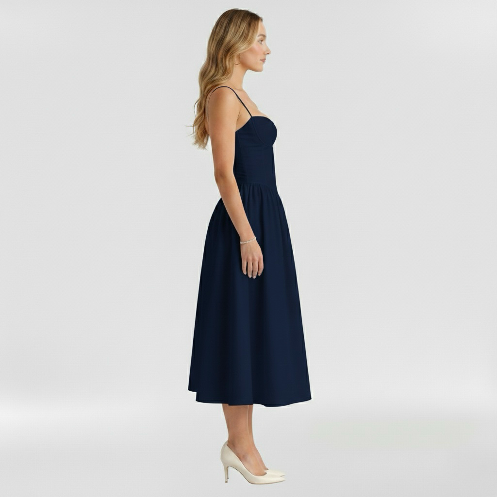 Aurelia Floral Corset Midi Dress