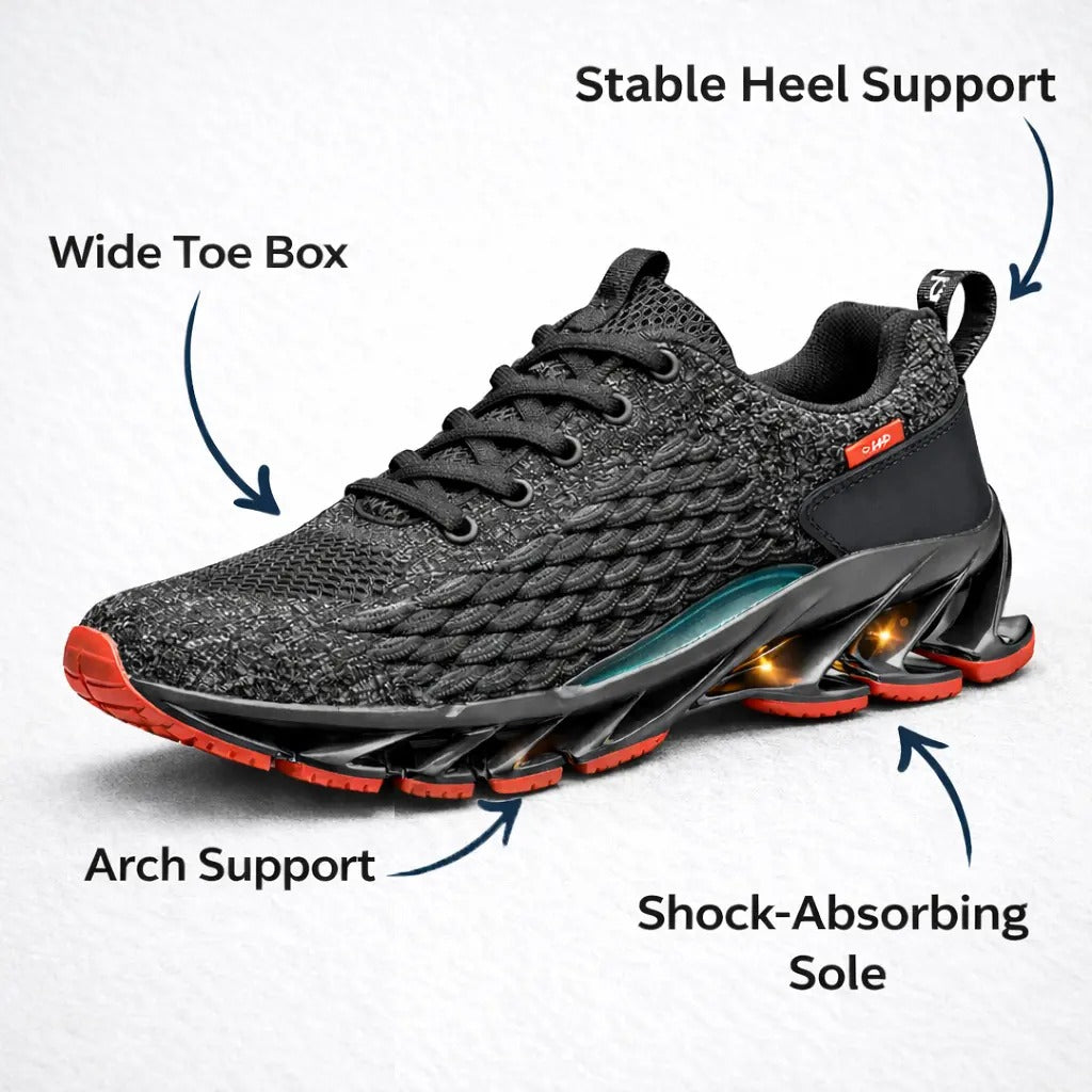 Men's Orthopedic Athletic Sneakers with Supportive Sole