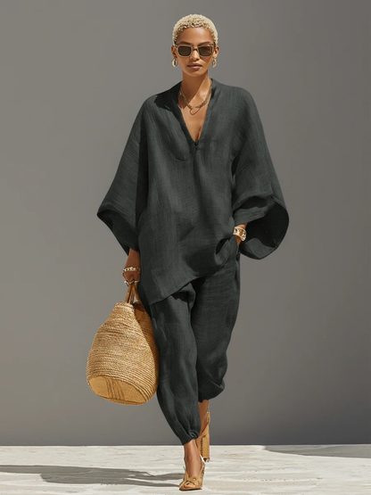 Isla Textured Asymmetric Matching Set