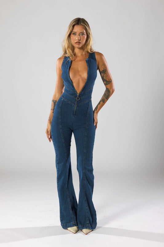 Elena Classic Denim Jumpsuit