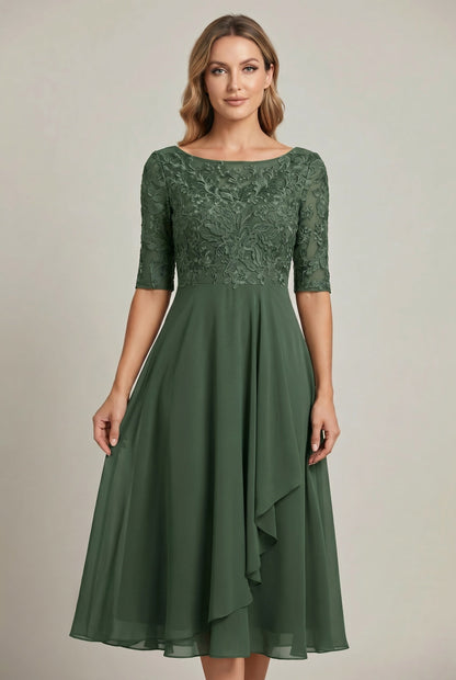 Mila High-Waist Midi Dress