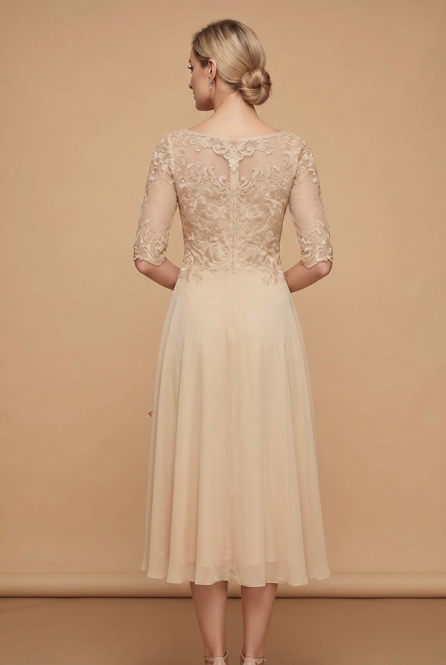 Mila High-Waist Midi Dress